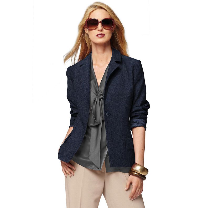 Woll-Mix feine Streifen – nachtblau/jeansblau,  image number 5