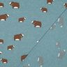 Baumwolljersey Bären | Poppy Fabrics – blaugrau/maronenbraun,  thumbnail number 4