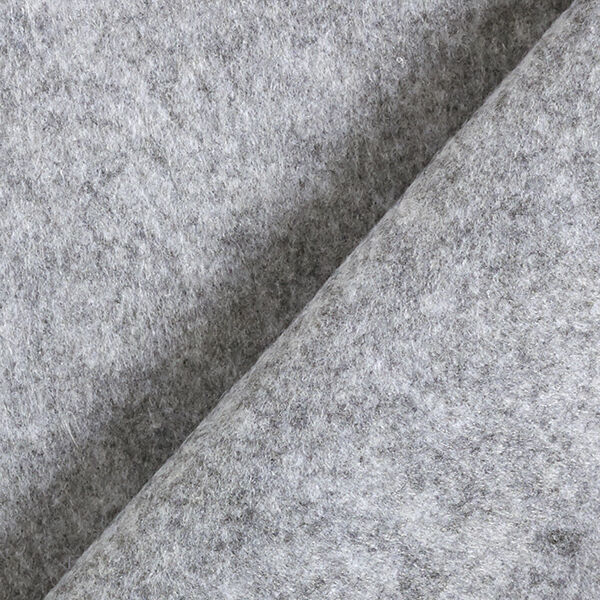 Filz 180 cm / 2mm stark Melange – hellgrau | Reststück 50cm