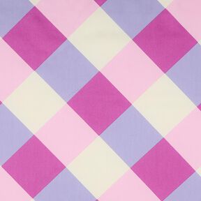 Baumwollsatin Large Gingham | Nerida Hansen – pastellviolett/wollweiss, 