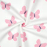 Sweatshirt angeraut große Schmetterlinge | Poppy Fabrics – elfenbein/rosa,  thumbnail number 3