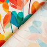 Viskose-Leinen-Mix stilisierte Blumen – wollweiss/orange,  thumbnail number 4