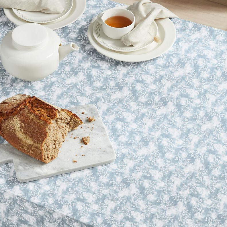 Baumwollstoff Popeline feine Zweige &ndash; blau,  image number 7