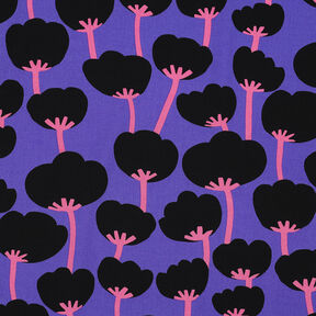 LENZING™ ECOVERO™ Viskosestoff Poppies | Nerida Hansen – lila/schwarz, 