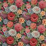 Dekostoff Gobelin große Blumen – schwarz/rot,  thumbnail number 1