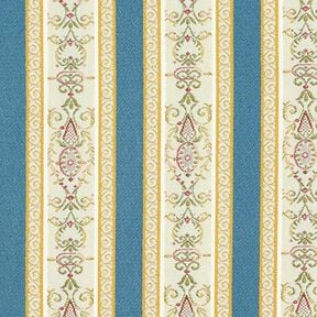 Möbelstoff Jacquard Biedermeier Streifen – creme/blau, 