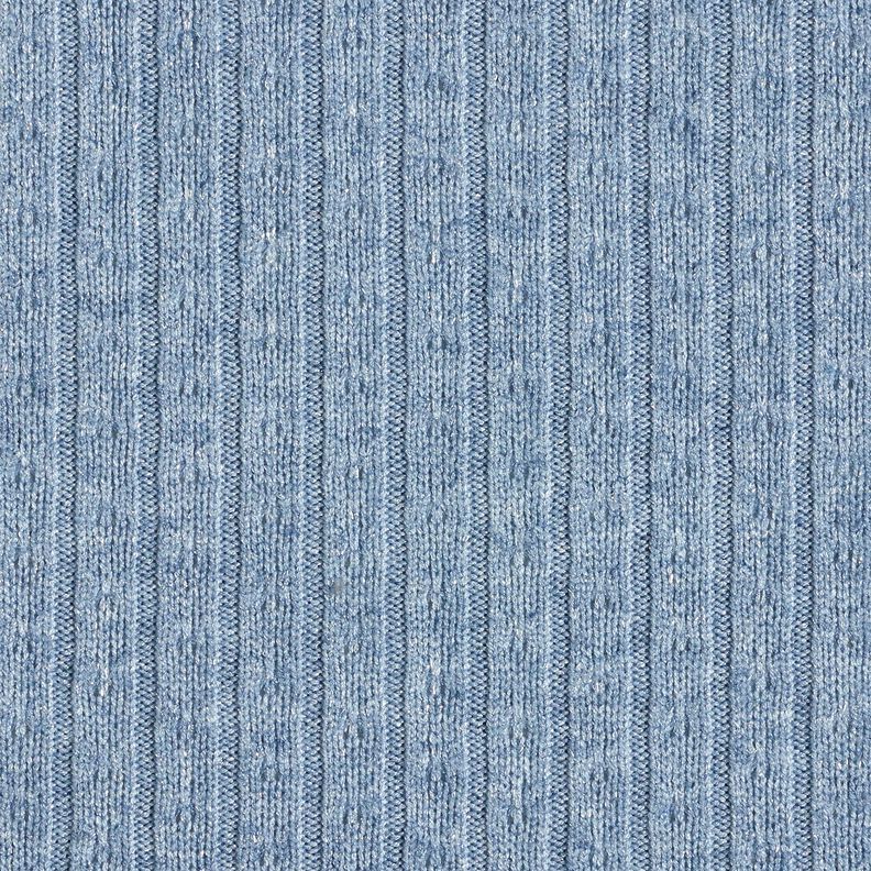 Strickstoff Ajour edle Glitzerstreifen – hellblau,  image number 1
