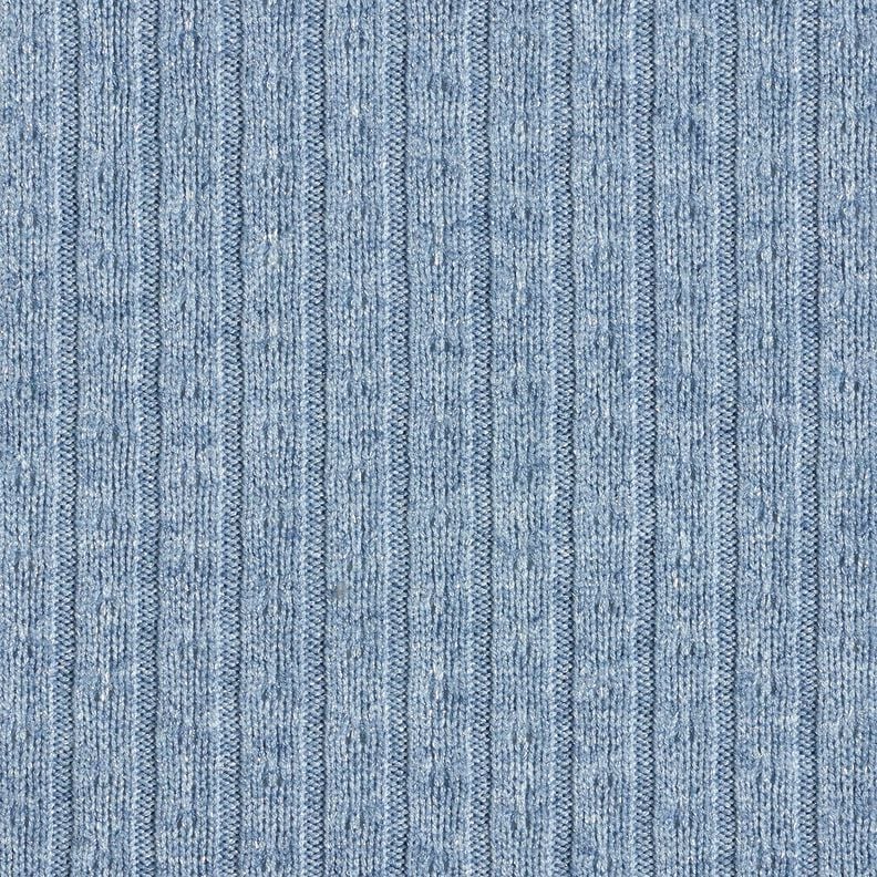 Strickstoff Ajour edle Glitzerstreifen – hellblau, image number 1