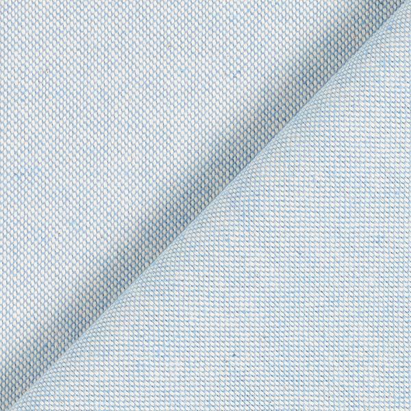 Dekostoff Halbpanama Chambray recycelt – hellblau/natur | Reststück 100cm