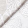 Dekostoff Jacquard gro&szlig;er Ginko &ndash; nebelgrau/elfenbein,  thumbnail number 4