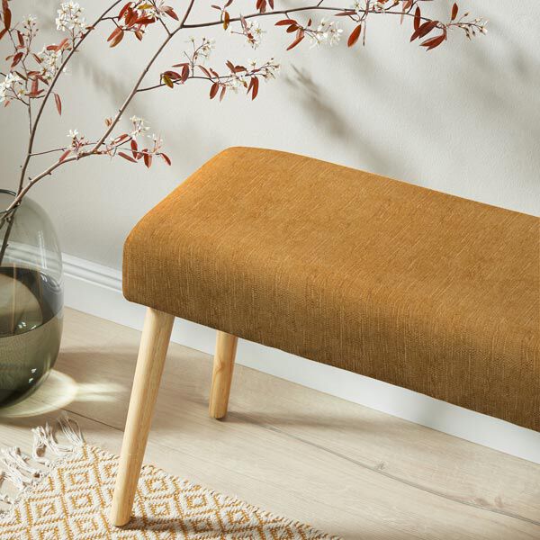 Polsterstoff Chenille Odin – currygelb, image number 5