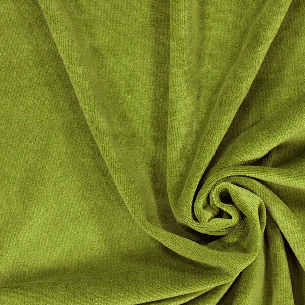 Nicki Stoff Uni – oliv | Reststück 50cm