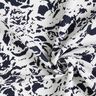 Viskose-Leinen-Mix abstrakte Blumen – weiss/nachtblau,  thumbnail number 3