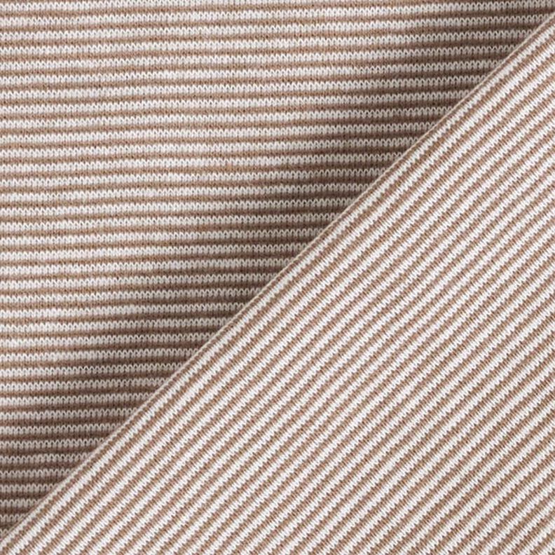 Bündchen Schlauchware schmale Ringel – schokolade/wollweiss,  image number 3