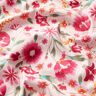 Dekostoff Baumwollköper frühlingshafte Blumen – rosé/himbeere,  thumbnail number 2