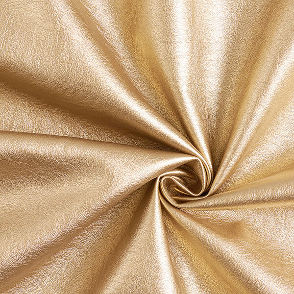 Kunstleder Metallik-Glanz – gold,  image number 1
