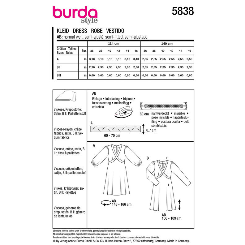 Kleid | Burda 5838 | 36-46,  image number 9
