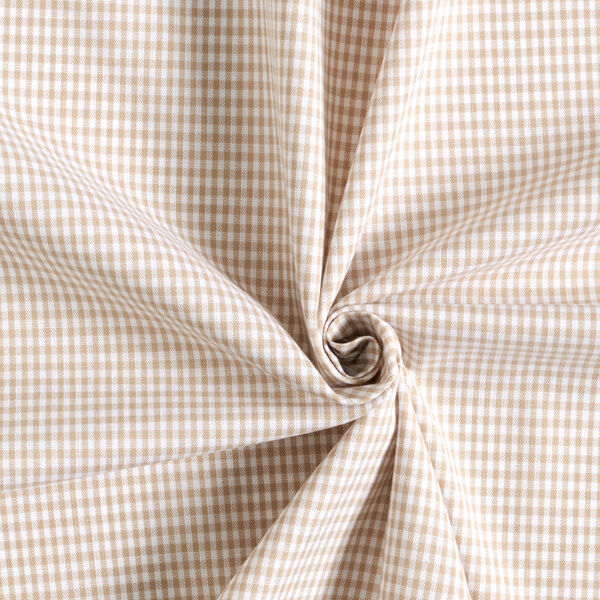 Baumwollstoff Vichy - 0,2 cm – hellbraun, image number 2