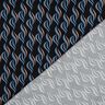 Viskose-Stretch abstrakte Wellen – schwarzblau/helljeansblau,  thumbnail number 4