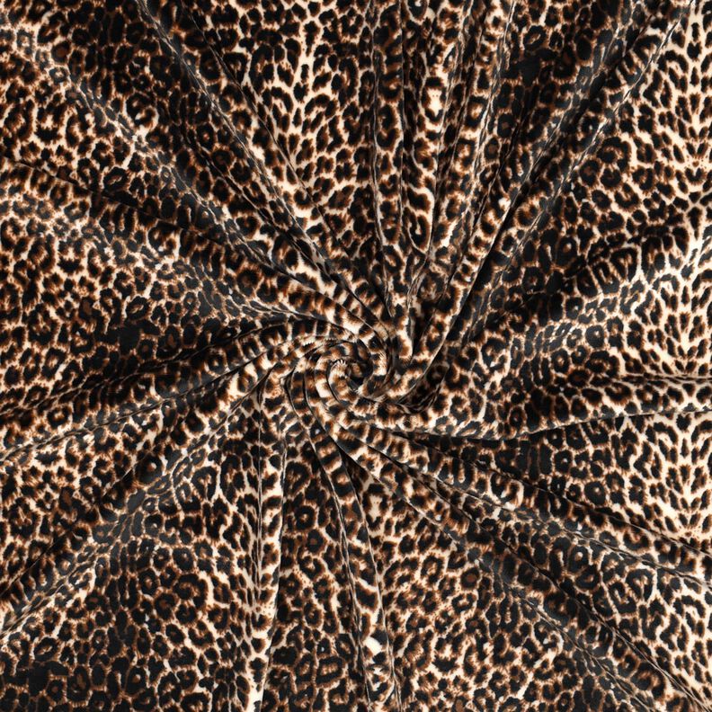 Nicki Stoff Leo Druckmuster – creme/schwarz,  image number 3