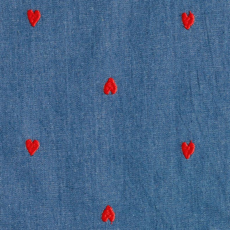 Chambray  – jeansblau/feuerrot,  image number 1