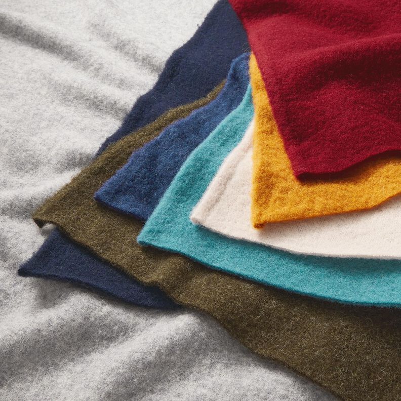 Woll-Fleece reine Schurwolle Uni – wollweiss,  image number 4