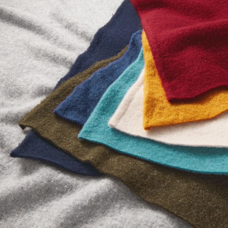 Woll-Fleece reine Schurwolle Uni – wollweiss, image number 4