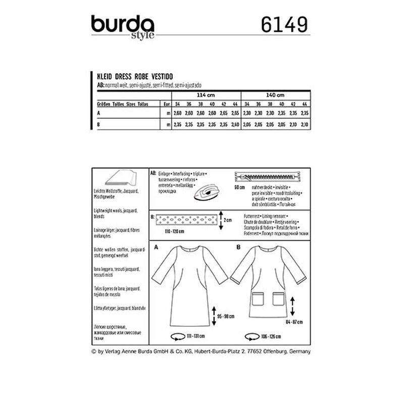 Kleid | Burda 6149 | 34-44,  image number 9