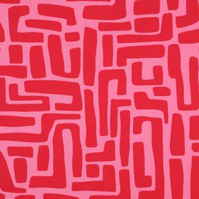 Beschichtete Baumwolle abstrakt – rot/pink, 