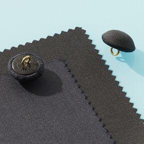 Bezogener Halbkugel–Knopf Gloss – schwarz, 