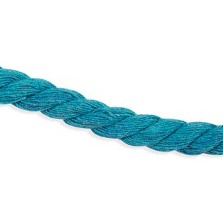 Baumwollkordel [ Ø 8 mm ] – türkisblau, 