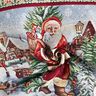 Dekopanel Gobelin weihnachtlicher Besuch – karminrot,  thumbnail number 3