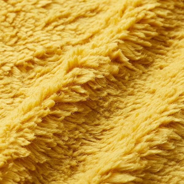 Baumwoll-Sherpa Uni – senf | Reststück 50cm