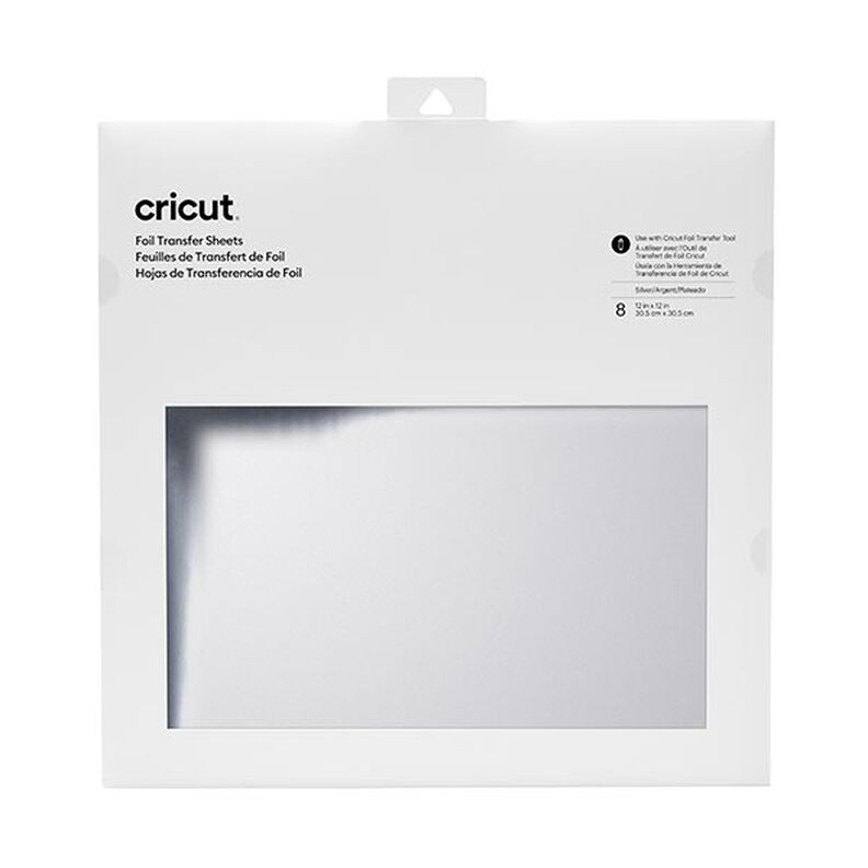 Cricut Transferfolien [ 30,5 x 30,5 cm | 8 Stück ] – silber metallic,  image number 1