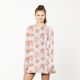 GOTS French Terry Sommersweat abstrakte geometrische Figuren – weiss/apricot,  thumbnail number 7