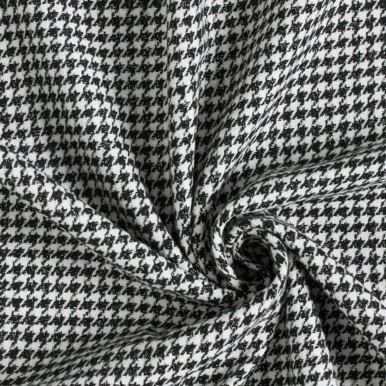 Mantelstoff Woll-Mix Glitzer-Hahnentritt – schwarz/wollweiss, image number 3