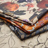 Dekostoff Halbpanama Paisley-Blätter – blaugrau,  thumbnail number 5