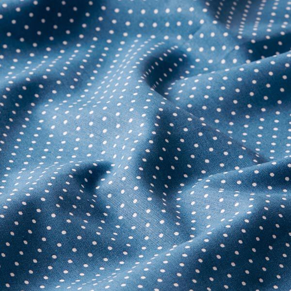 Baumwollpopeline kleine Punkte – jeansblau/weiss,  image number 2