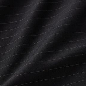 Baumwollstoff quere Nadelstreifen – schwarz, 