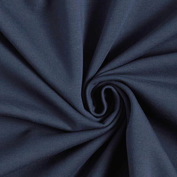 Leichter Baumwollsweat Uni – nachtblau | Reststück 50cm