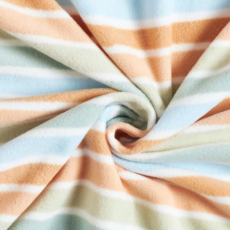 Antipilling Fleece bunte Streifen – weiss/grün,  image number 3