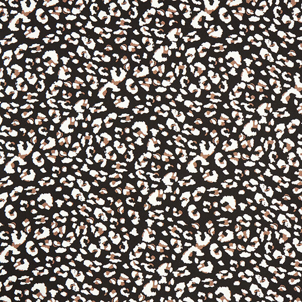 Viskose-Leinen-Mix Kuhflecken – schwarz/weiss, image number 1