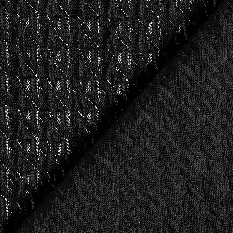 Cloqué Glitzer-Hahnentritt – schwarz,  image number 4