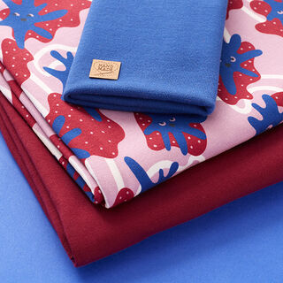 Stoffpaket Sweatshirt Glibbermonster | PETIT CITRON – pastellviolett/königsblau, 