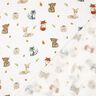 Musselin/ Doppel-Krinkel Gewebe Waldtiere Digitaldruck | Poppy Fabrics – weiss/terracotta,  thumbnail number 4