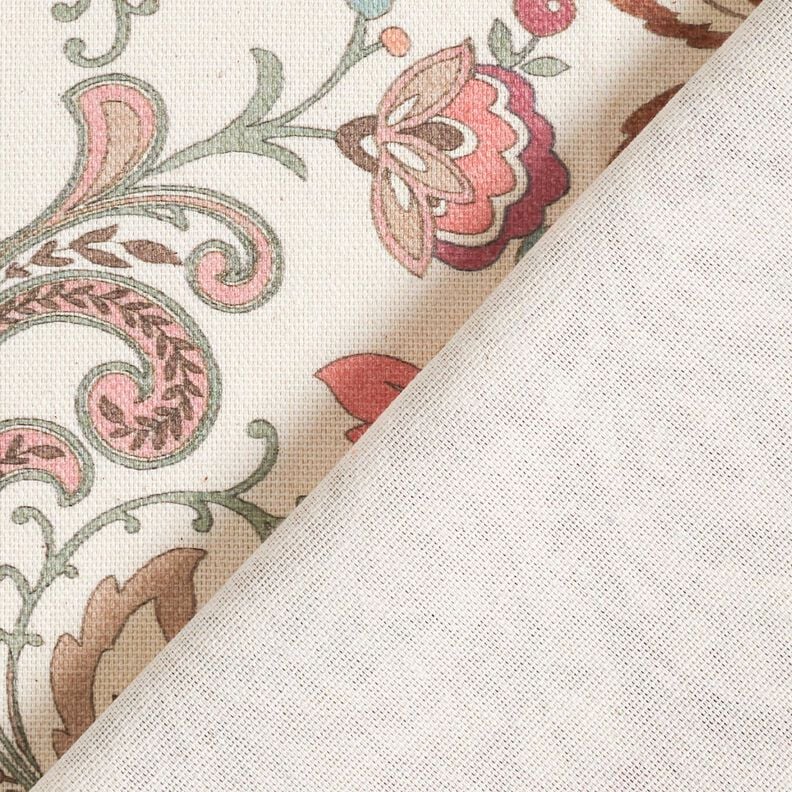 Halbpanama Paisley Blumen &ndash; natur/schilf,  image number 4