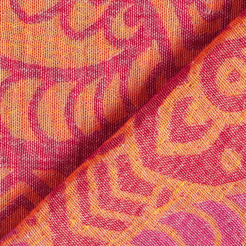 Beachwear Hamamtuch Jacquard-Ornamente – rot/pfirsichorange, image number 4