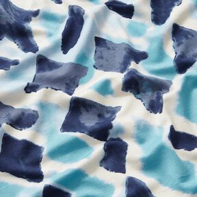 Viskosejersey Ikat-Muster – himmelblau/nachtblau, 