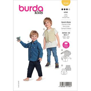 Hemd / Weste  | Burda 9248 | 92-122, 