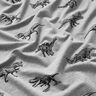 French Terry Sommersweat Dinos – silber/schwarz,  thumbnail number 2